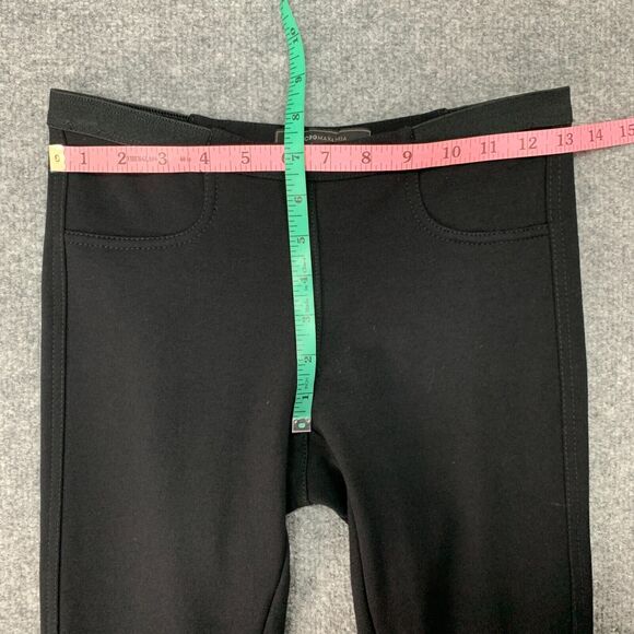 BCBGMaxazria Jean Ponte Leggings Womens S Small Black Stretch Outer Seam Pull On - Picture 5 of 14